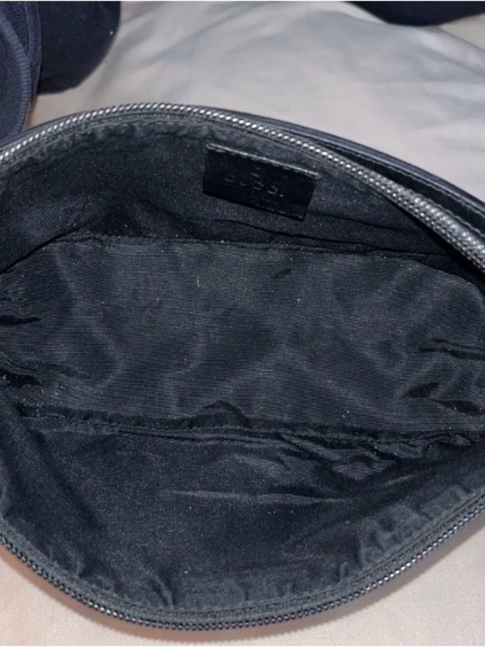 Gucci Black Monogram Mini Shoulder Bag with Gold Plaque - Picture 7 of 8